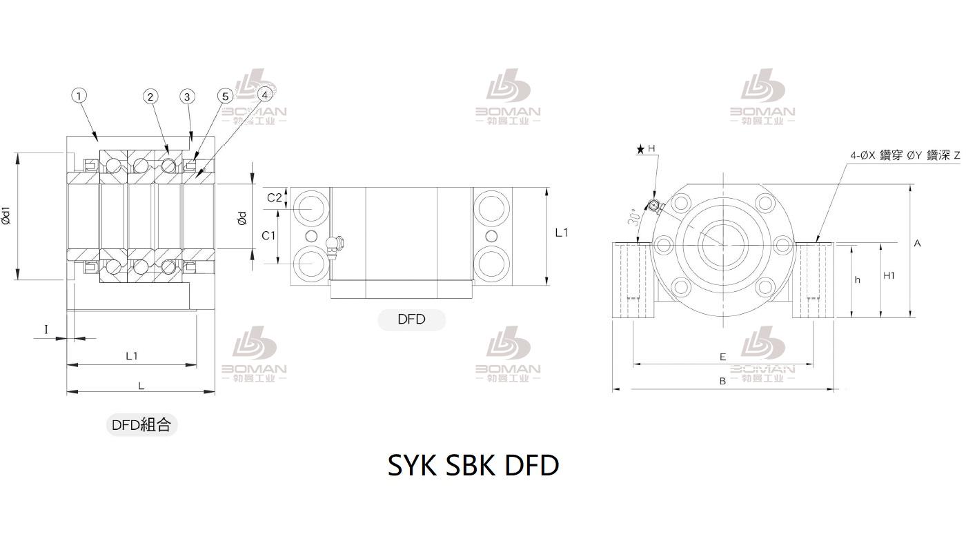 SYK MBCS35-J syk丝杆固定端和支撑端